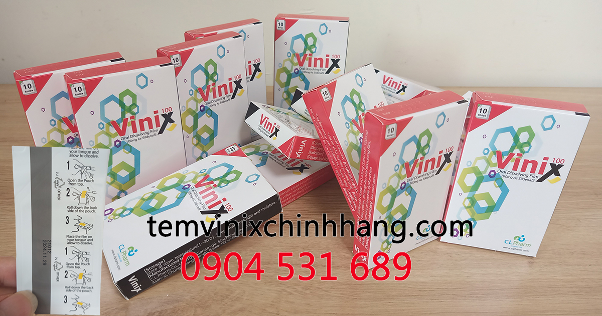 Kiểm tra bao bì thật kỹ lưỡng để đảm bảo bạn đã mua đúng Tem Vinix Chính Hãng