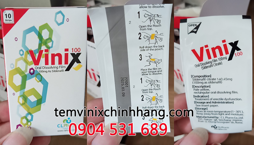 Mua tem Vinix ở đâu chính hãng - Tem Vinix 100 mg giá bao nhiêu